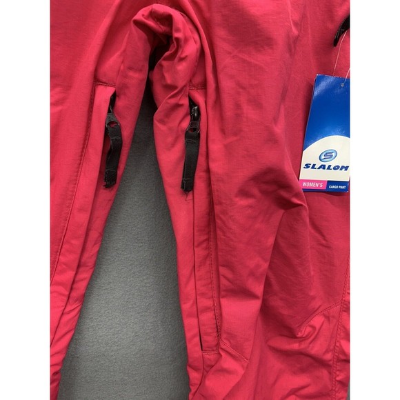 Slalom Womens Insulated Cargo Snow Pants Bright Rose Pink Medium Water Resistant - Picture 11 of 16